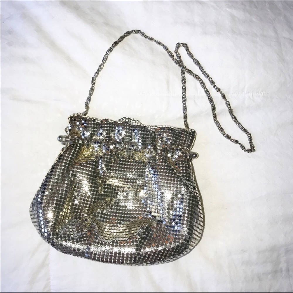 Kate Landry silver mesh evening bag